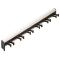 Belt Rack 3/4 Extension Slide Material: Support track: AluminiumHooks: Plastic Finish: Support track: Chrome plated polished or Aluminium mattHooks: Black Version: For 6 belts Dimensions (W x D x H): 358 x 56 x 43 mm Support: User Manual/Installation Inst