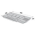Sliding Pencil Tray - Deluxe Version: To suit Supraplex drawer with an internal carcase width of 426 mm Material: Plastic Finish: Black Hafele