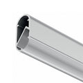 Aluminium Wardrobe Rail Profile Material: Aluminium Finish/colour: Silver Coloured Anodised Cover: Frosted The surface is frosted. The light appears “velvet-whiteâ€?and creates a sophisticated, high-quality impression. The light points are visible. Length
