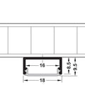 Tech Drawing for Aluminium Profile for Surface Mounted Strip Lights