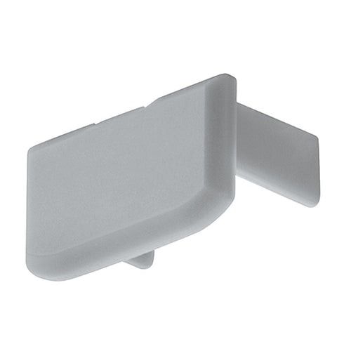 Häfele End Cap for Surface-Mounted Strip in silver
