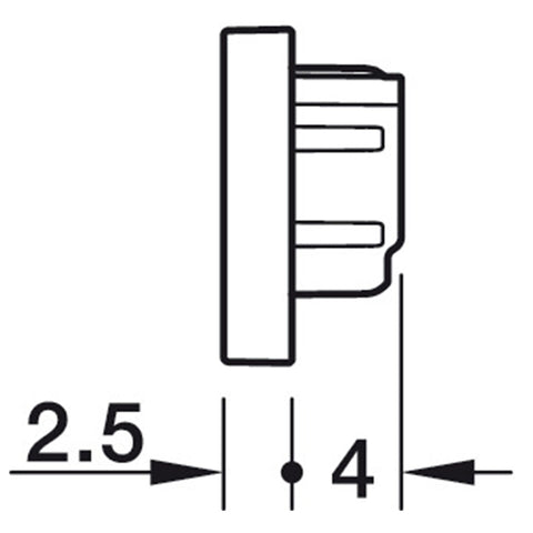 End Cap for Profile 2102, Häfele Loox