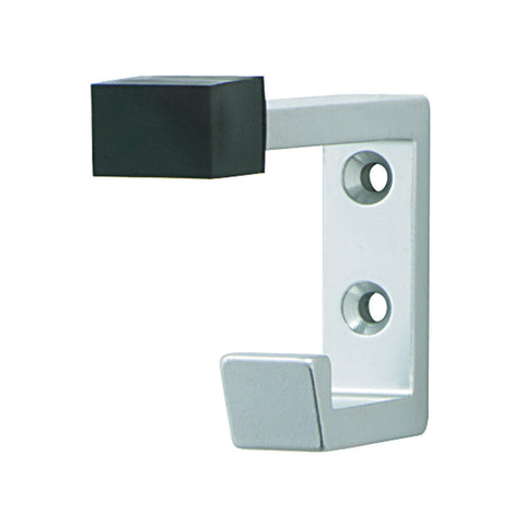 Häfele Coat Hook in silver anodised aluminium