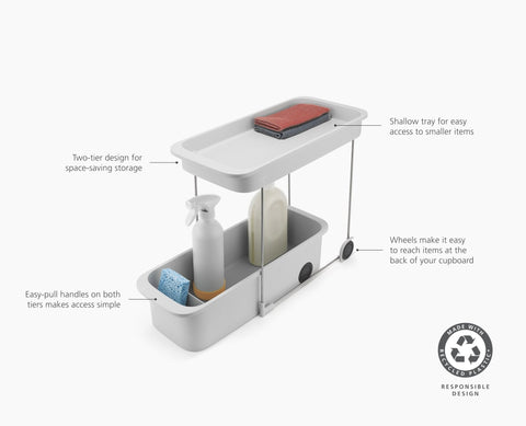 CupboardStore™ 2-Tier Easy-Access Storage Caddy