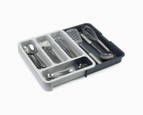 DrawerStore™ Grey Expandable Cutlery Tray