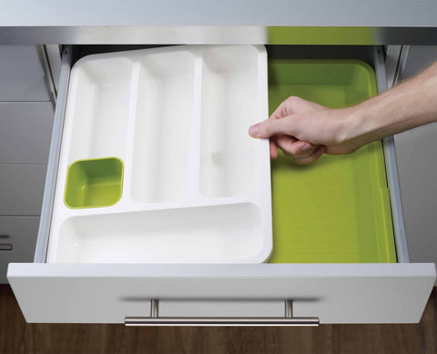 DrawerStore™ Grey Expandable Cutlery Tray