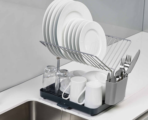 Y-Rack™ Grey 2-tier Dish Rack