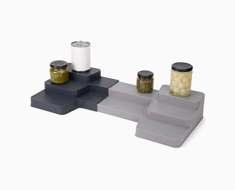 CupboardStore™ Expandable Grey Tiered Organiser