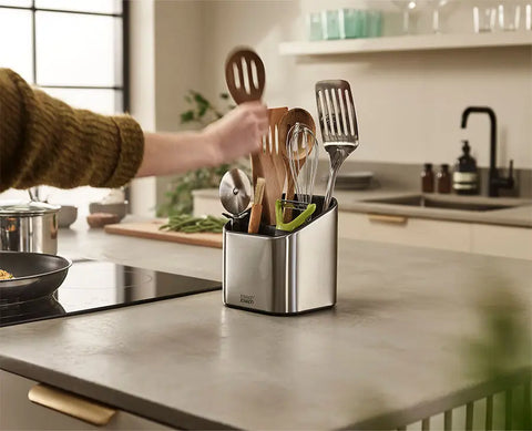 Surface™ Tiered Stainless-steel Utensil Pot