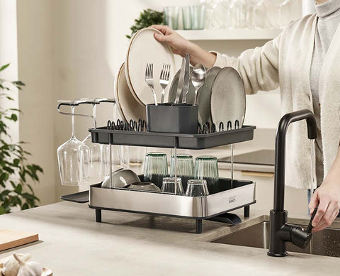 Excel™ Stainless-steel 2-Tier Dish Rack