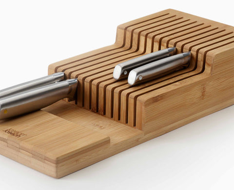 DrawerStore™ Bamboo Large 2-tier Knife Organiser