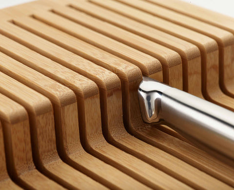 DrawerStore™ Bamboo Large 2-tier Knife Organiser