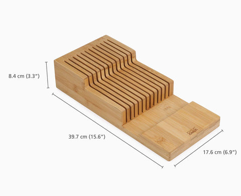DrawerStore™ Bamboo Large 2-tier Knife Organiser