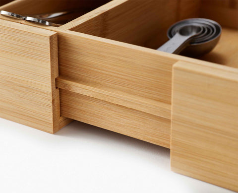 DrawerStore™ Bamboo Expanding Cutlery, Utensil & Gadgets Organiser