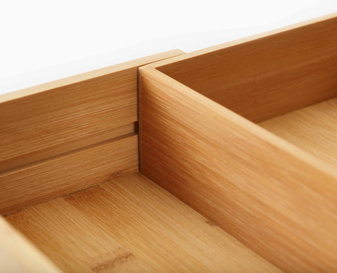 DrawerStore™ Bamboo Expanding Cutlery, Utensil & Gadgets Organiser