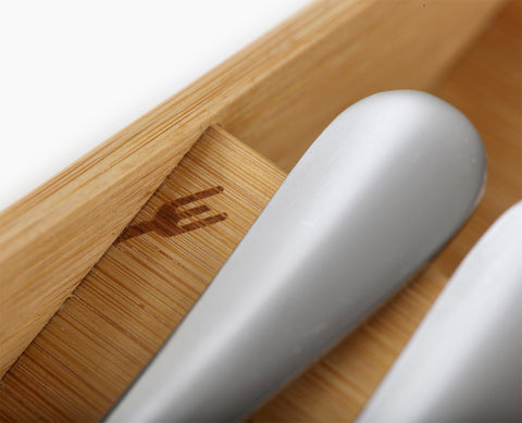 2-piece DrawerStore™ Bamboo Large Cutlery & Knife Organiser Set