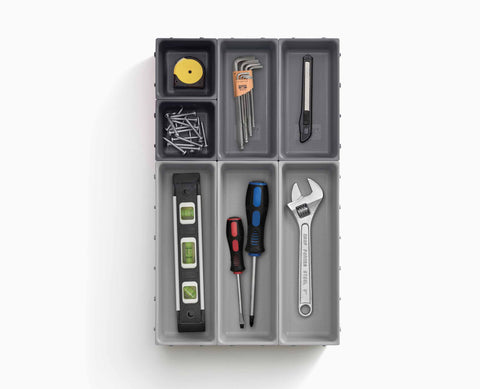 Blox™ 7-piece Grey Drawer Organiser Set