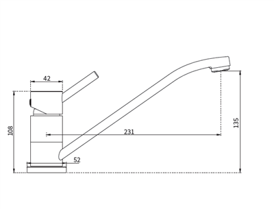 Platinum Pin Handle Sink Mixer