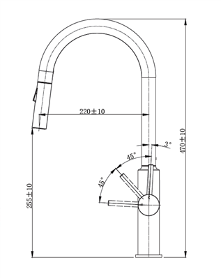 Platinum Pull-Out Gooseneck Mixer