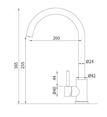 Platinum Project Gooseneck Mixer Satin Stainless
