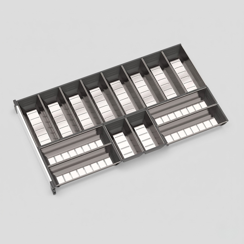 Stainless Steel Cutlery Organiser – Secure Single-End Lock | 2T–10T