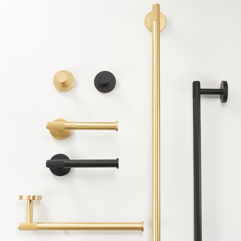 Knurled Towel Rail | Satin Brass