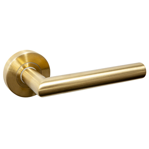 Satin Brass lever handle