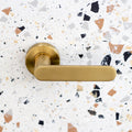 Seacliff Lever Handle. Features: Hollow stainless steel handleStainless steel rose cover and diecast base Concealed through-bolt rose fixing press fit rose cover Finish: Satin stainless steelPolished stainless steelSatin brassAntique brassGraphite black D