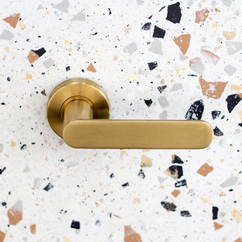 Häfele Seacliff Lever Handle in satin brass