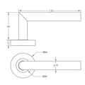 Häfele Glenelg Lever Handle in satin stainless steel