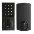 Digital Deadbolt, Touchscreen with key override Features: Digital Touchscreen with thumbturn locking on the insidetouch to activate and touch to lockHolds up to 25 user codesVacation mode (deactivates all user codes temporarily)Auto-locking with adjustabl