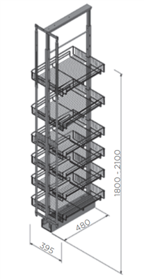Krome Pantry Unit Soft Closing Kit