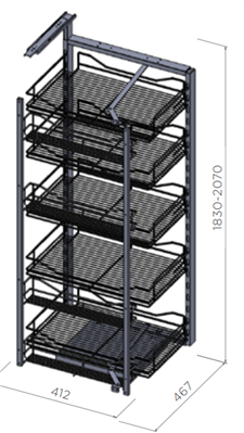 Krome Chef Larder Unit Soft Close Kit