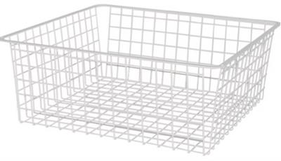 Krome Wire White Powder Coated Steel Basket – Pull-Out Storage