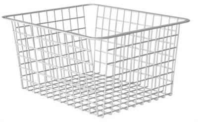 Krome Wire White Powder Coated Steel Basket – Pull-Out Storage