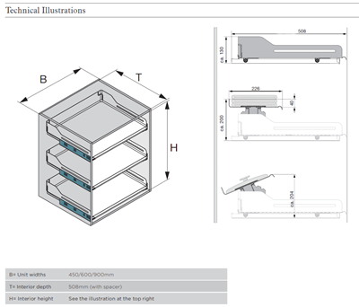 Extendo Libell Pull-Out Shelf + Spacer