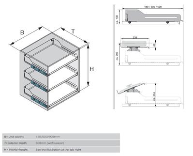 Extendo Libell Pull-Out Shelf + Spacer