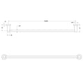 Alto Single Towel Rail Please note product can take up to 10 business days to be shipped! Finish: Polished Chrome Length: 750 mm900 mm Hafele