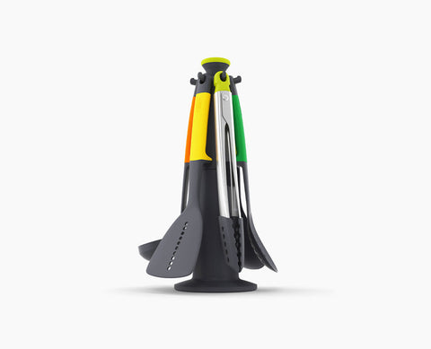Elevate™ 6-piece Multicolour Utensils Carousel Set with Tongs