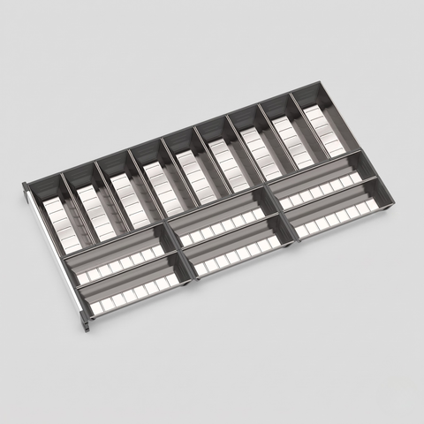 Stainless Steel Cutlery Organiser – Secure Single-End Lock | 2T–10T