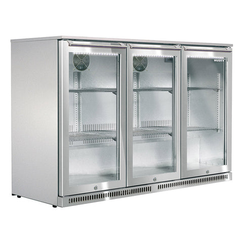 307L Anti-Condensation Glass Door Alfresco Drinks Chiller in S/Steel (ALF-C3-840)