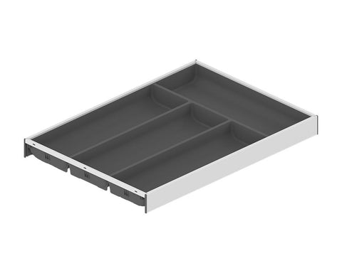 Blum AMBIA-LINE Soft Touch Silk White, Grey insert