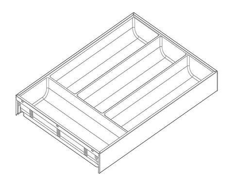 Blum AMBIA-LINE Soft Touch Silk White, Grey insert
