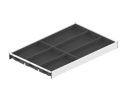 Blum AMBIA-LINE Soft Touch Silk White, Grey insert