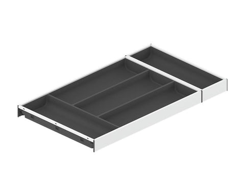 Blum AMBIA-LINE Soft Touch Silk White, Grey insert