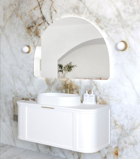 ARCHIE LED Half Moon Mirror 1200x800mm