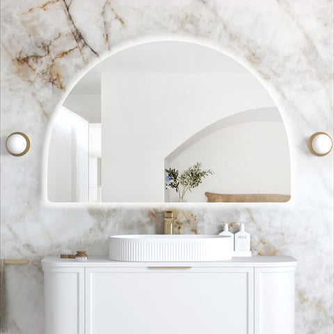 ARCHIE LED Half Moon Frameless Mirror 1000x1500mm