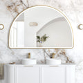 ARCHIE LED Half Moon Mirror 1000x1500mm (Brushed Gold)