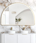 ARCHIE LED Half Moon Mirror 1000x1500mm (Brushed Gold)