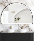ARCHIE LED Half Moon Mirror 1000x1500mm (Matte Black)